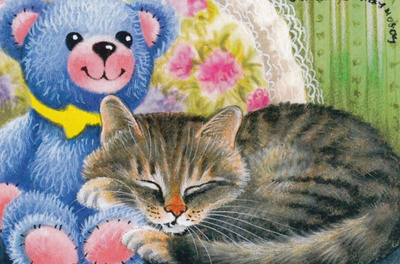 Irina Garmashova: Kissa ja sininen nalle