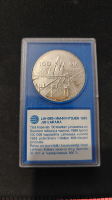 100 mk hopea juhlaraha 1989