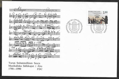 Orkesteritoiminta Suomessa 1990 FDC (LAPE 1099)
