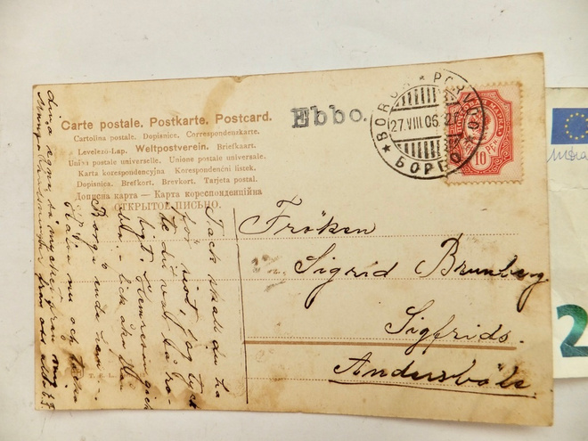 VANHA Postikortti Ebbo Rivileima + Porvoo 1906