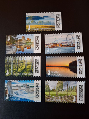2025 Suomalaisia Kansallismaisemia. 7 postimerkin sarja.