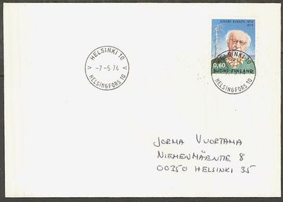1974 Kianto FDC - pvm-leima