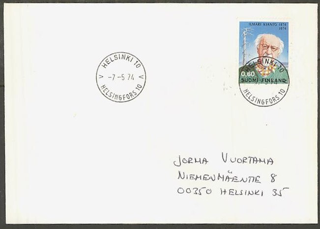 1974 Kianto FDC - pvm-leima