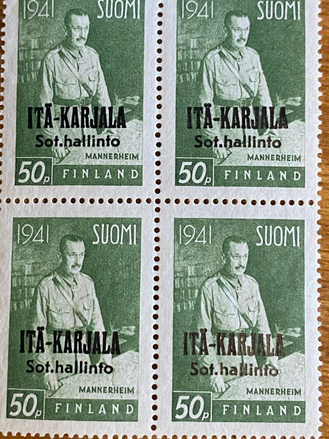 ITÄ-KARJALA MANNERHEIM 50 PENNIÄ NELIÖ**