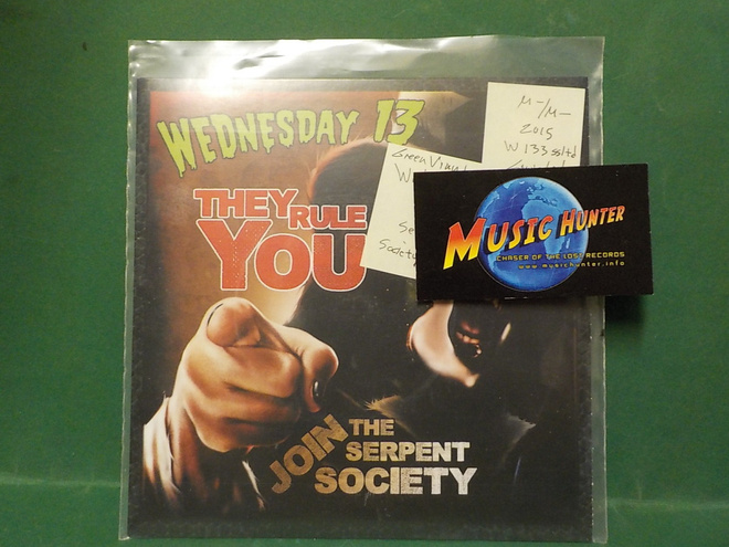 WEDNESDAY 13 - SERPENT SOCIETY/SUFFER M-/M- 2015 7"
