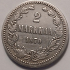 Hopea 2 markka vuodelta 1870. - pikkukuva 1
