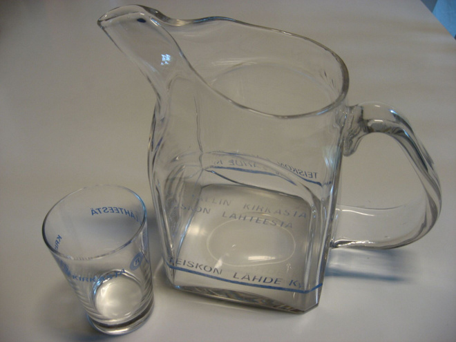 VintageTeiskon lähde Ky mainos kaadin + lasi