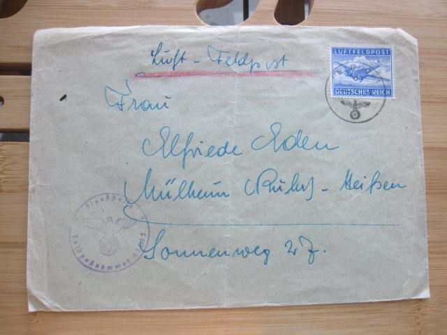 Deutsches Reick kuori kotkanpää leimoin Feldpost