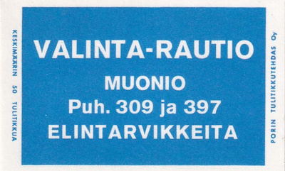 Muonio. Valinta - Rautio                 s87