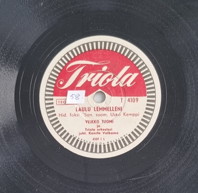Savikiekko 1953 - Veikko Tuomi - Triola T 4109