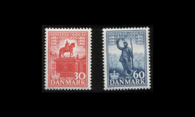 Tanska 356-7 ** Kuningaskunta 1000v (1955)