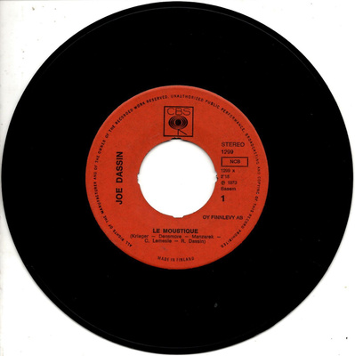 JOE DASSIN: Le Moustique / La Complainte De L'Heure De    7"