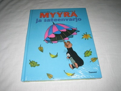MYYRÄ ja sateenvarjo -kirja, uusi, kovakantinen