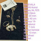 KALEVALA hopeisia KARHU-KORUJA, kääty, korvakorut ( sormus ) - pikkukuva 2