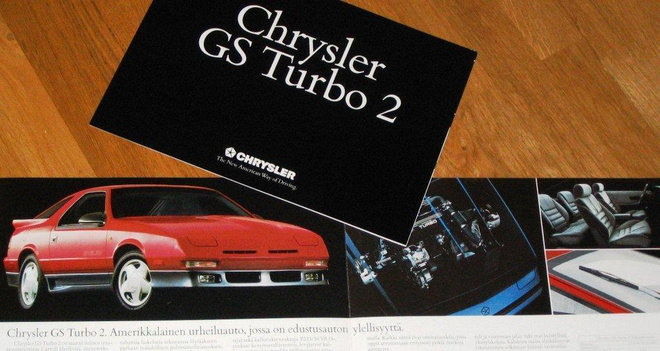 1990 Chrysler GS Turbo 2 esite - suom - KUIN UUSI