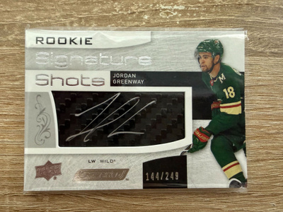 2018 UD Engrained Rookie Signature Shots Jordan Greenway
