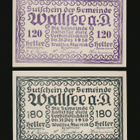 Itävalta Notgeld 120, 180 Heller, Wallsee 1920 - pikkukuva 1