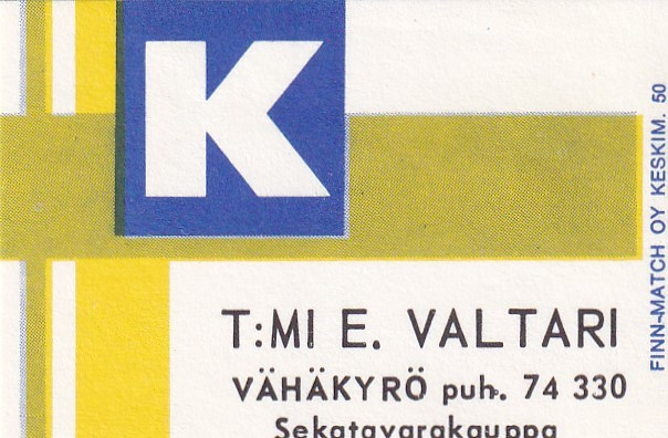 Vähäkyrö, T:mi E. Valtari      6/5