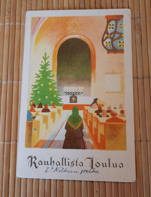 Wanha, Nainen kirkon käytävällä, nyrkkiposti