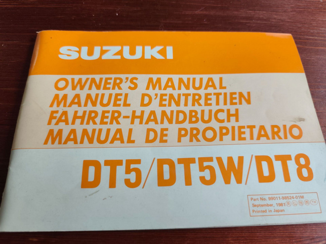 Suzuki DT5/DT5W/DT8 käyttöohje