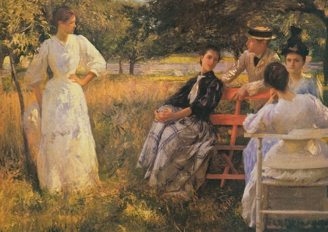 Edmund Charles Tarbell: Hedelmätarhassa 1891
