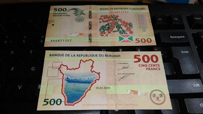 Burundi 500 francs 2015 UNC