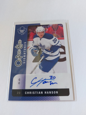 2010-11 O-Pee-Chee Signatures #OSCH Christian Hanson