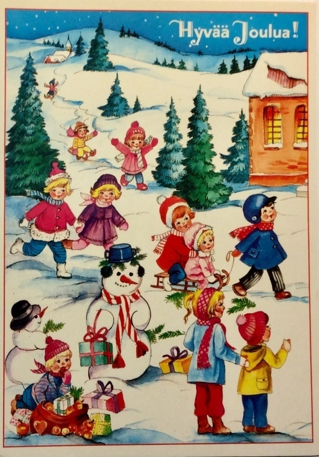 Lapset ja lumiukko