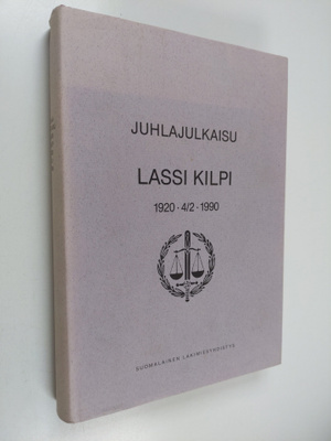 Juhlajulkaisu Lassi Kilpi 1920-4/2-1990