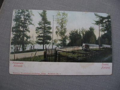 Kangasala Kaivanto v. 1909 kulkenut kortti.
