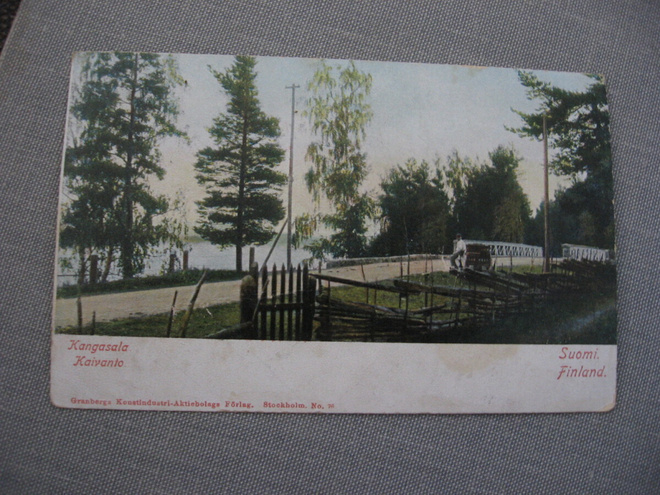 Kangasala Kaivanto v. 1909 kulkenut kortti.