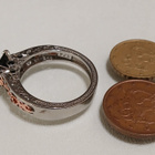 22mm Hopea sormus musta kivi 925 - pikkukuva 4