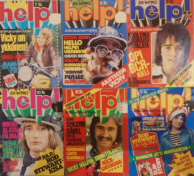 HELP LEHTIÄ 6 KPL 1976 (KAIKKI JULISTEET MUKANA!)