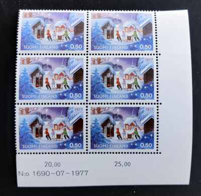 1977 Joulu 0,50 mk numerokuusilo **