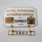 1969 Amateur THEATER Festival MONACO osallistujan merkki - pikkukuva 1