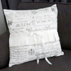 Koristetyynynpäällinen Harmaalla Tekstillä 50x50cm - pikkukuva 1