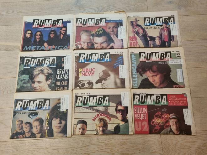 Rumba lehtiä vuosilta 1991 ja 1992