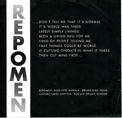 REPOMEN: Fear And Loathing / Cold Turkey  7"kk