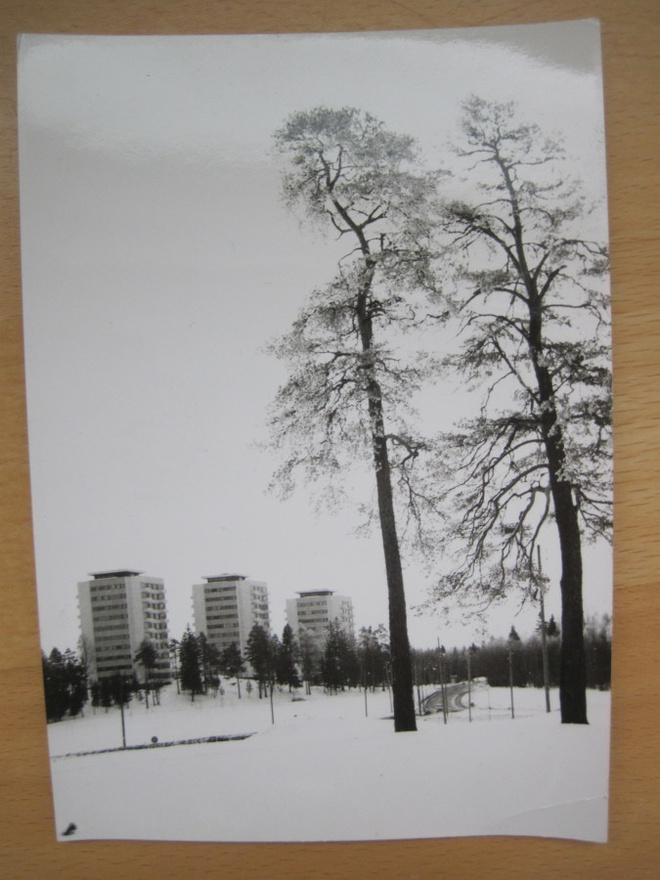 VANHA Postikortti Espoo Tapiola 1950-l Alkup. Mallikappale