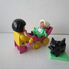 Vintage lego duplo 2784, Äiti ja lapsi ulkoilemassa - pikkukuva 1