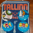 Olympialaiset 1980 Viro,Tallinna 7kpl Rintamerkki + Viiri - pikkukuva 2