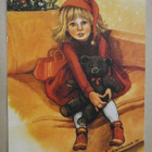 Marjaliisa Pitkäranta: Tonttutyttö ja nalle sohvalla p. 1979 - pikkukuva 1