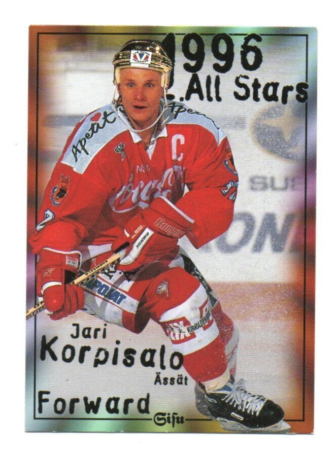 Sisu Jääkiekkokortti n:o 184 1996-97 Jari Korpisalo