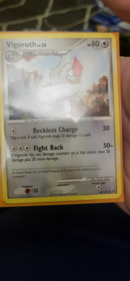 Pokemon - Vigoroth - 64/127 - Uncommon - Platinum card