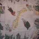 Huivi 8. Vanha matkamuistohuivi Norjasta, vintage, silkkiä - pikkukuva 4