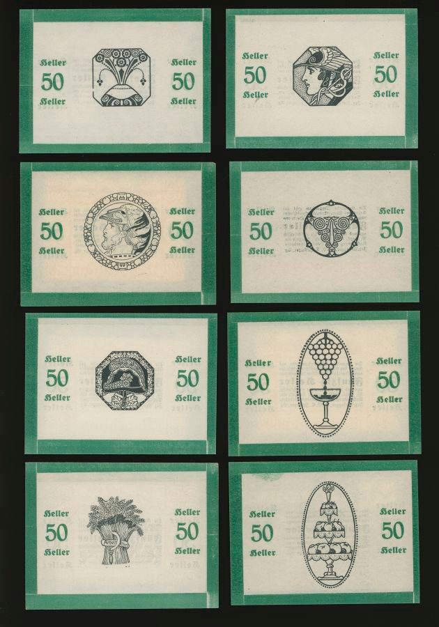 Itävalta Notgeld 8 x 50 Heller, Wippenham