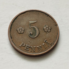 5 penniä v. 1927, circ - pikkukuva 1