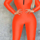 CATSUIT poltettu oranssi sexy koko M elastinen uusi! - pikkukuva 3