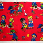 Retro lastenkangas 70-luvulta - värikäs 118 cm x 51 cm - pikkukuva 5