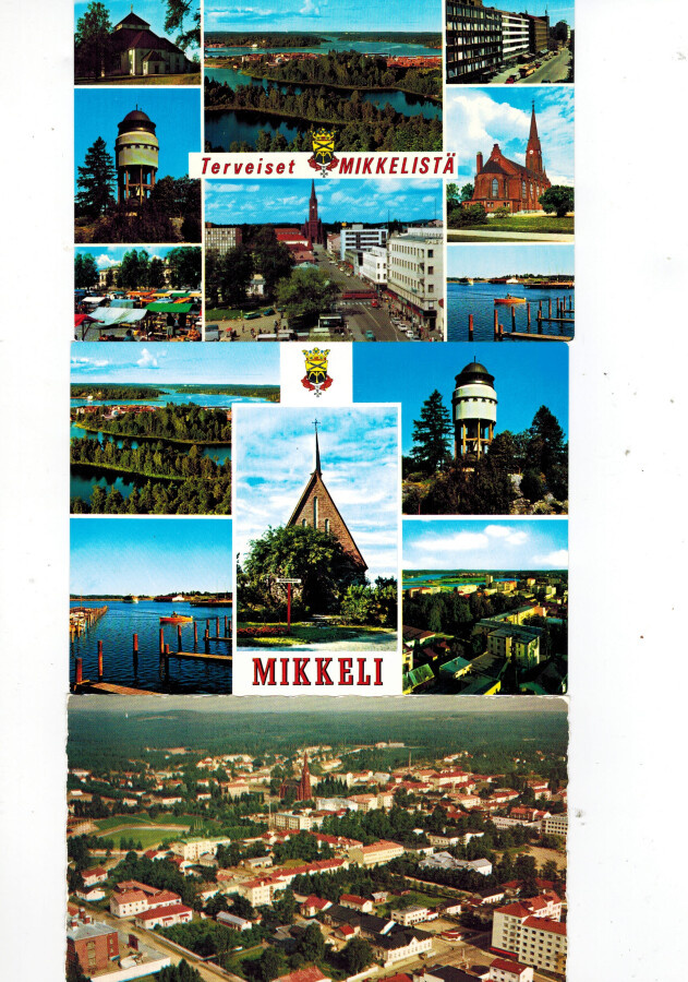 Mikkeli-postikortit 6 kpl